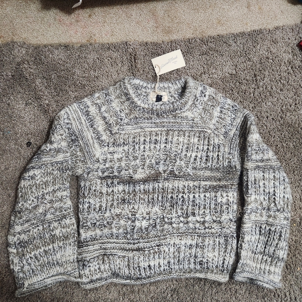 Universal Thread Men's Marled Gray Crewneck Sweater - Picture 1 of 3